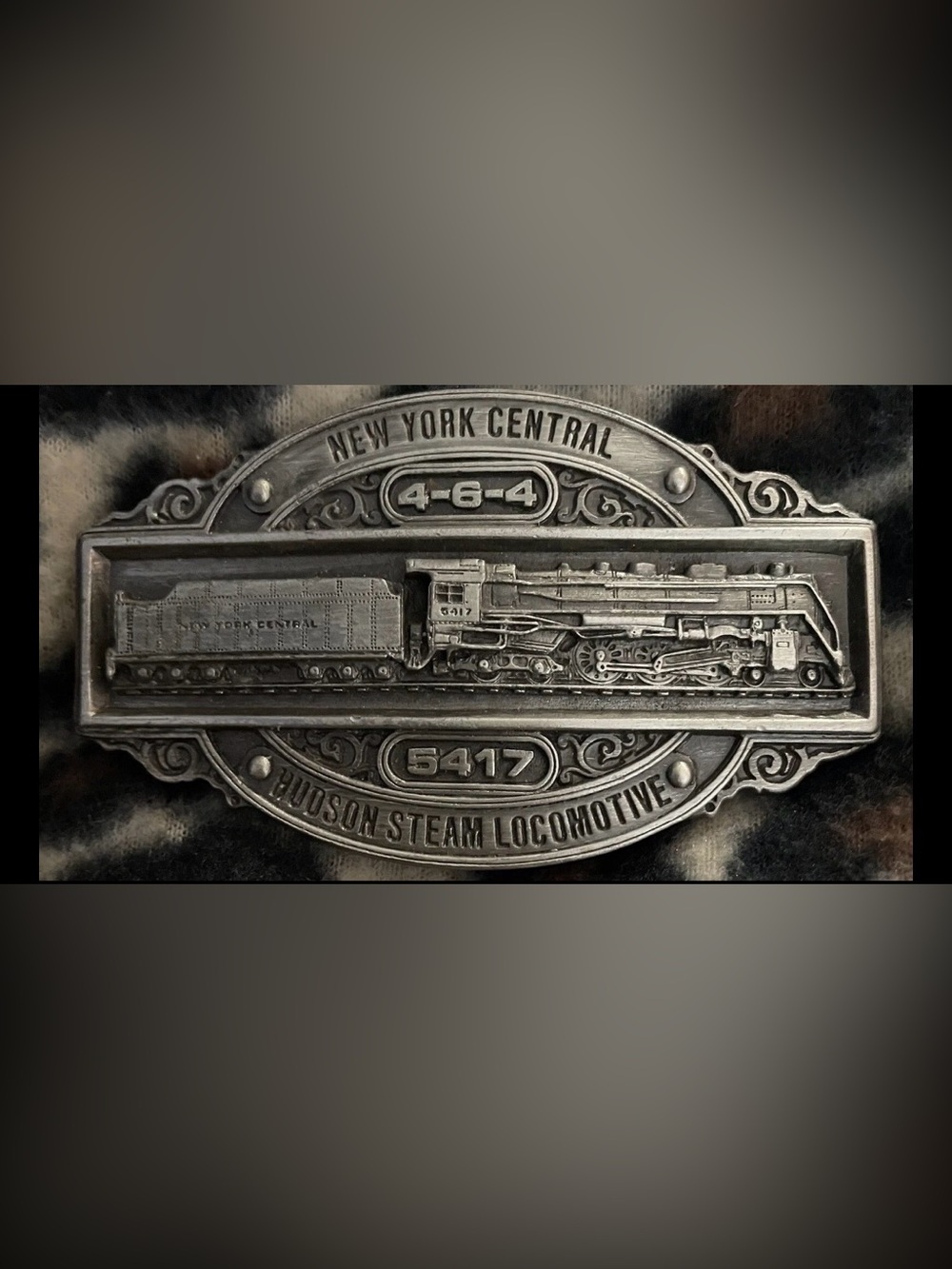 1985 Bergamot Brass Works NYC Hudson Steam Locomotive 5417 Buckle Model Z 150